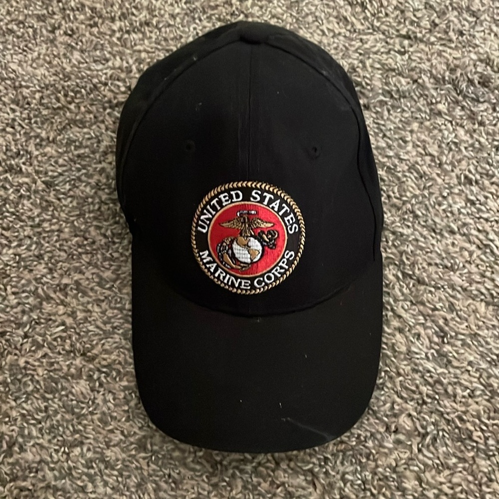 Black US Marine Corps hat